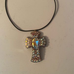 b.b.simon Swarovski crystal cross pendant